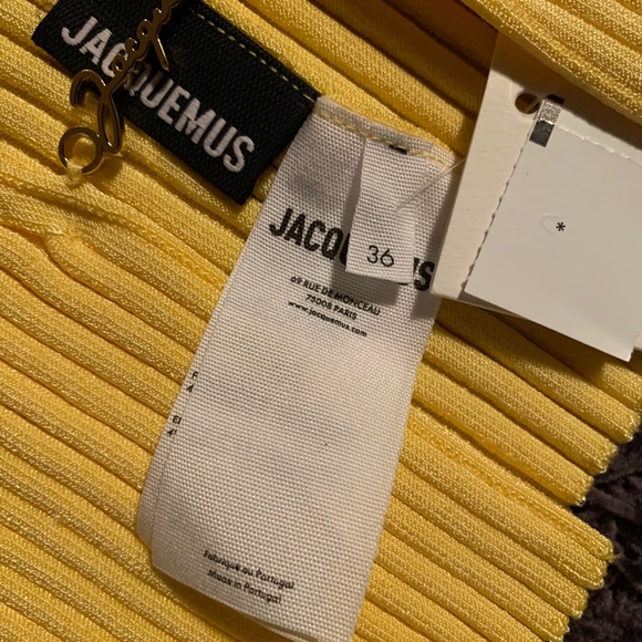JACQUEMUS Yellow Le Raphia 'La Maille Pralu’ Cardigan - Picture 11 of 13